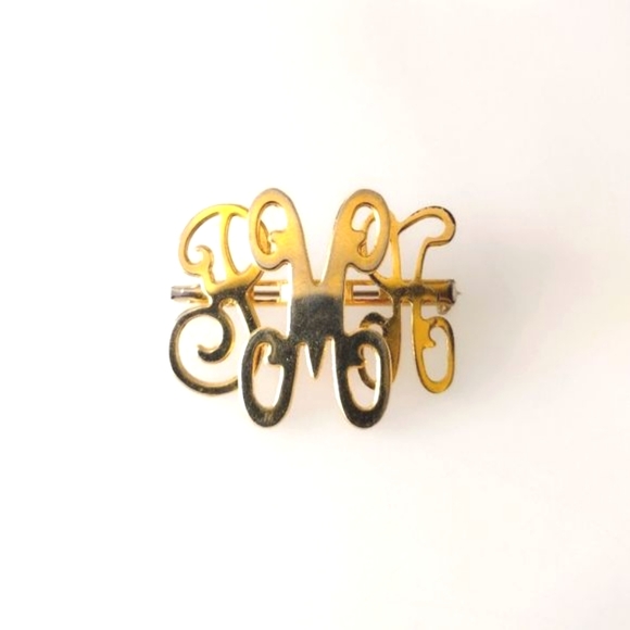 Vintage Jewelry - Vintage Monogram Brooch